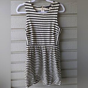Madewell Striped Afternoon Sleeveless Fit And Flare Dress With Pockets Size S
